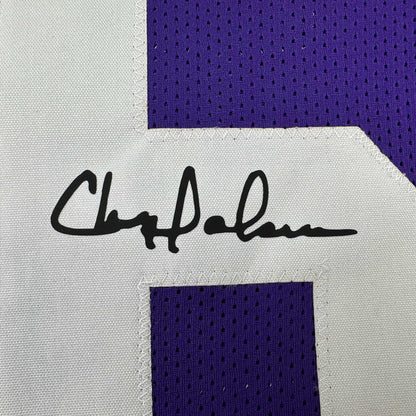 Framed Facsimile Autographed Chris Doleman 35x39 Minnesota Purple Reprint Laser Auto Football Jersey