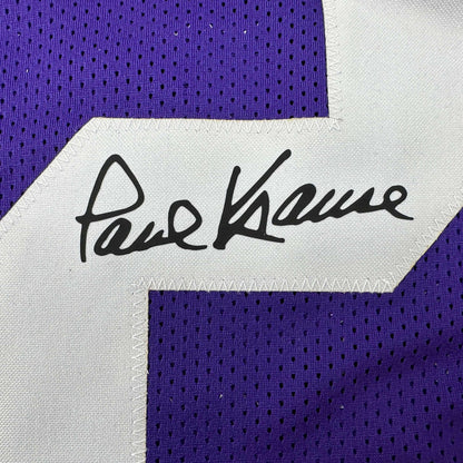 Framed Facsimile Autographed Paul Krause 35x39 Minnesota Purple Reprint Laser Auto Football Jersey
