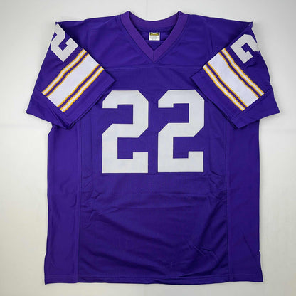 Facsimile Autographed Paul Krause Minnesota Purple Reprint Laser Auto Football Jersey Size Men's XL