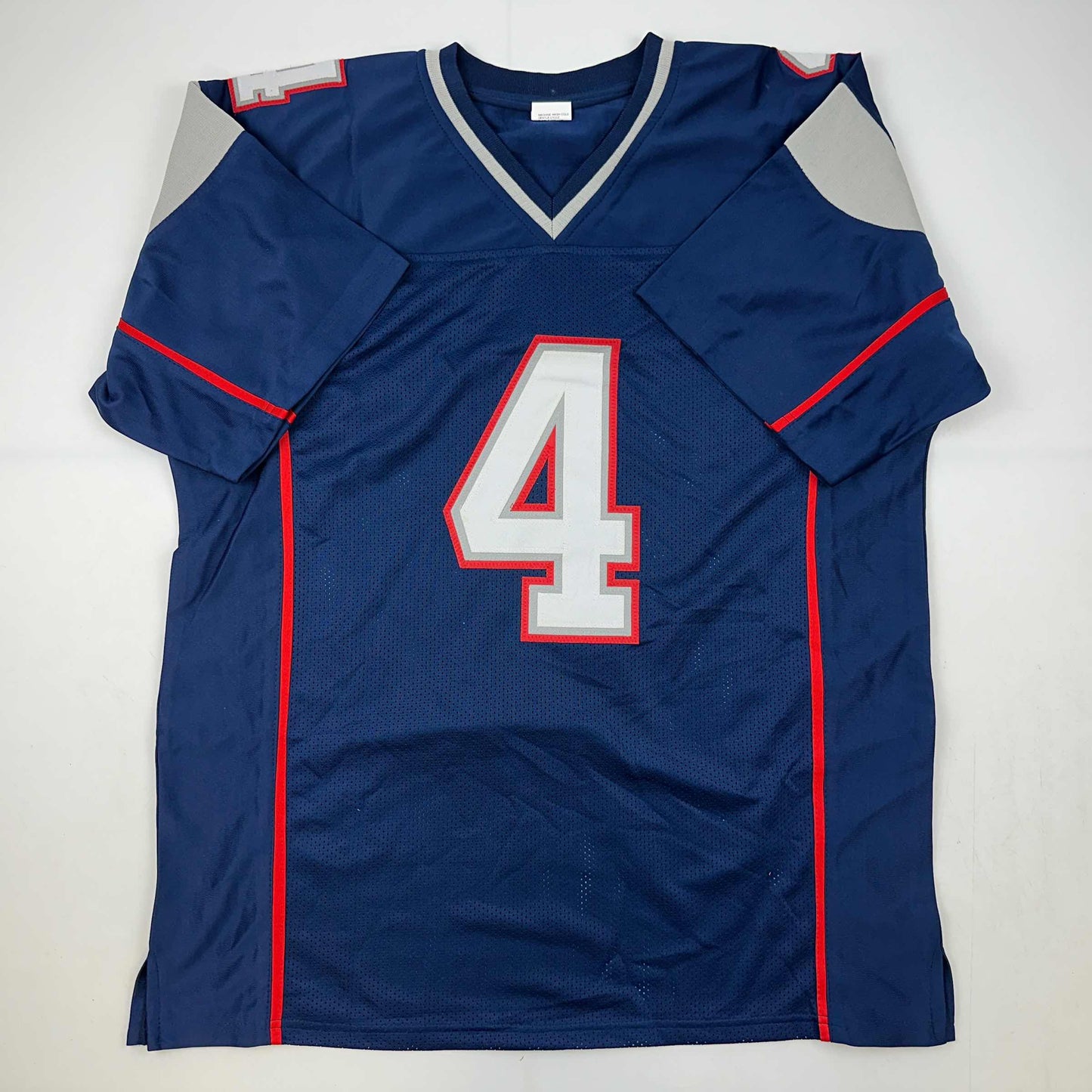 Facsimile Autographed Adam Vinatieri New England Blue Reprint Laser Auto Football Jersey Size Men's XL