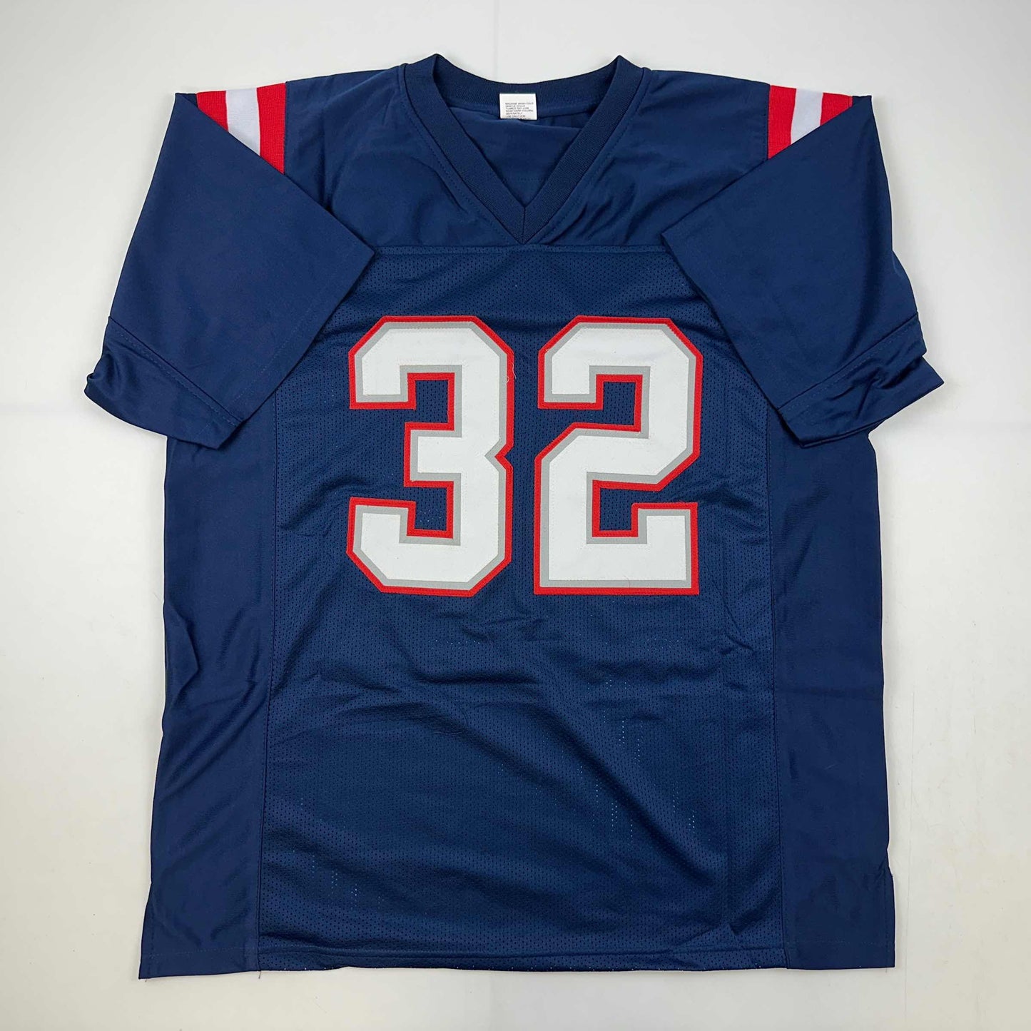 Facsimile Autographed Devin McCourty New England Blue Reprint Laser Auto Football Jersey Size Men's XL