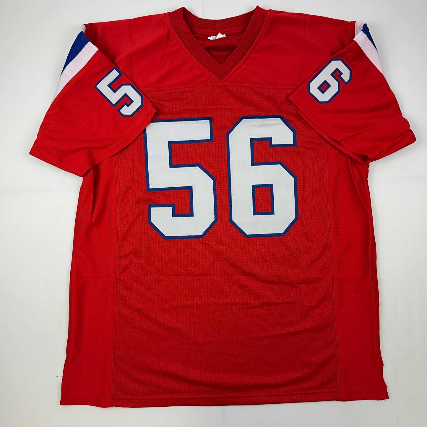 Facsimile Autographed Andre Tippett New England Red Reprint Laser Auto Football Jersey Size Men's XL