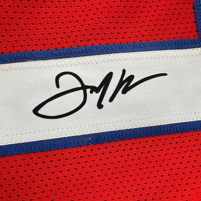 Facsimile Autographed Julian Edelman New England Red Reprint Laser Auto Football Jersey Size Men's XL