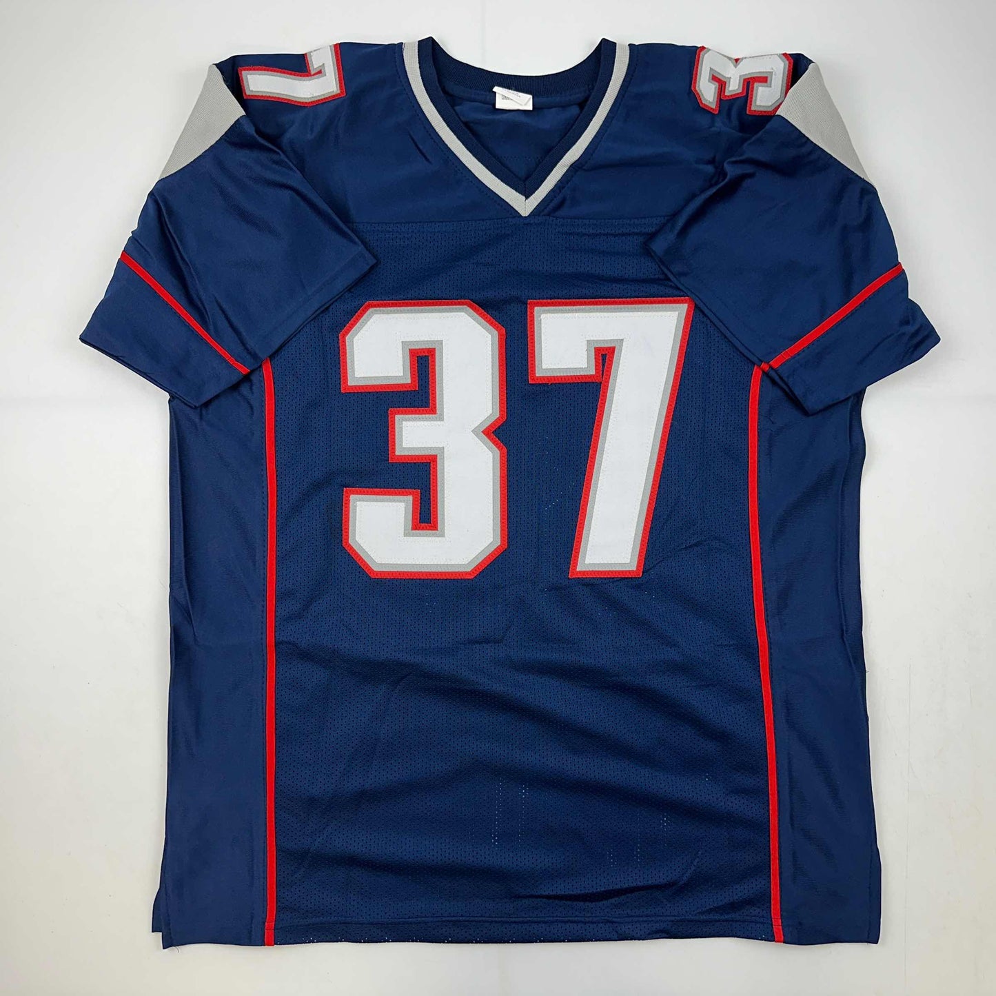Facsimile Autographed Rodney Harrison New England Blue Reprint Laser Auto Football Jersey Size Men's XL