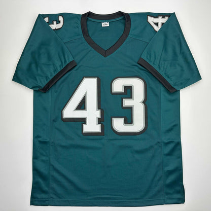 Autographed/Signed Darren Sproles Philadelphia Green Football Jersey Beckett BAS COA