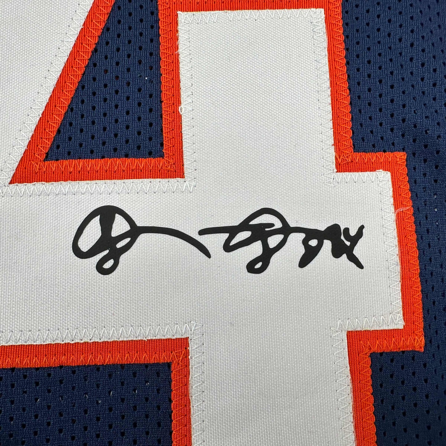 Facsimile Autographed Shannon Sharpe Denver Blue Reprint Laser Auto Football Jersey Size Men's XL