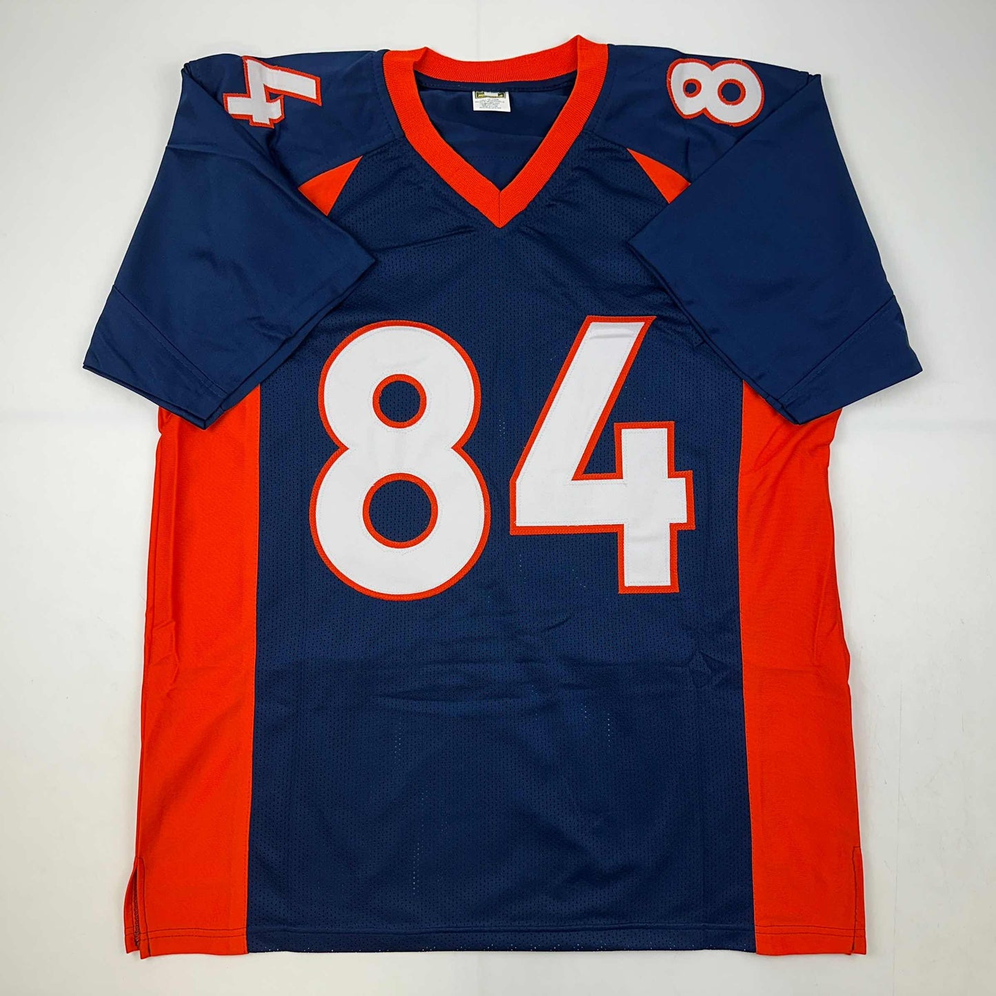 Facsimile Autographed Shannon Sharpe Denver Blue Reprint Laser Auto Football Jersey Size Men's XL