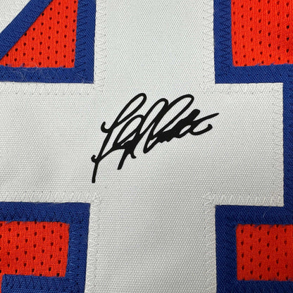 Framed Facsimile Autographed Floyd Little 35x39 Denver Orange Reprint Laser Auto Football Jersey