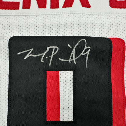 Autographed/Signed Michael Penix Jr. Atlanta White Football Jersey Beckett BAS COA
