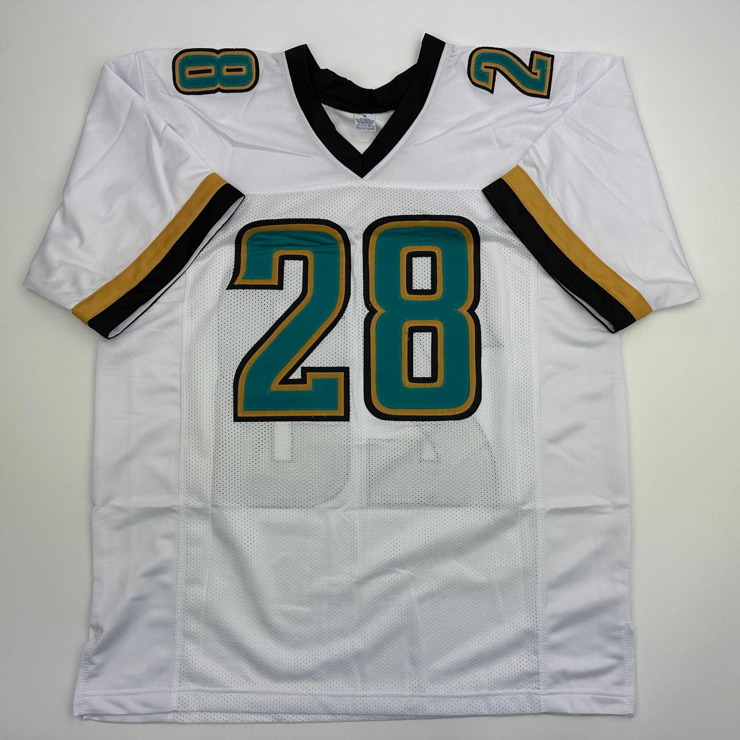 Autographed/Signed Fred Taylor Jacksonville White Football Jersey JSA COA