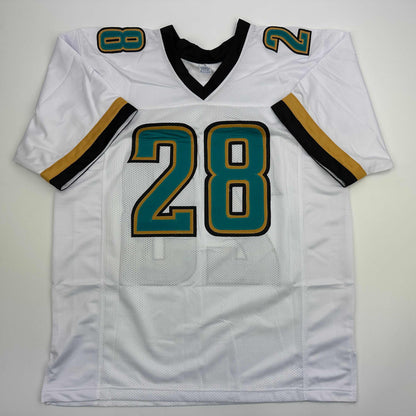 Autographed/Signed Fred Taylor Jacksonville White Football Jersey JSA COA