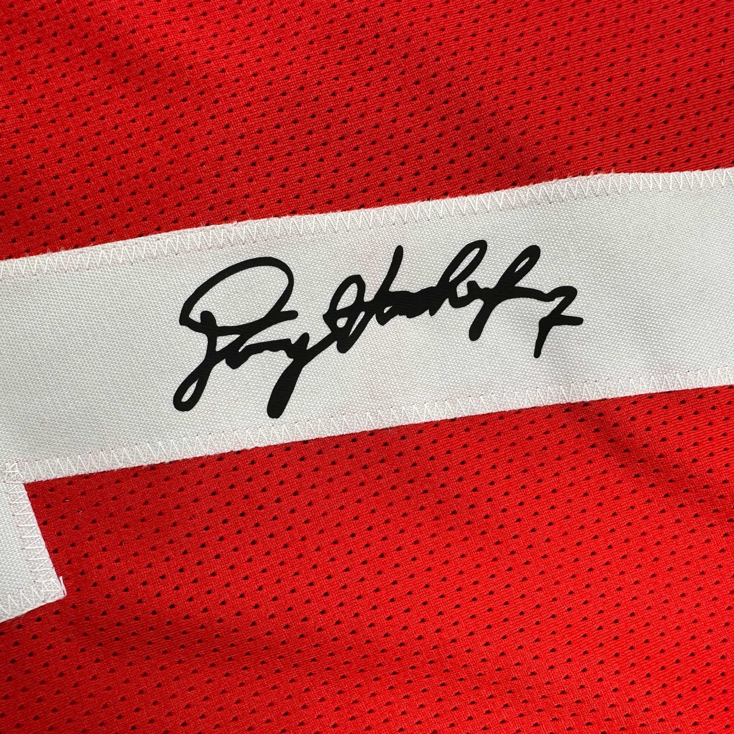 Facsimile Autographed Dwayne Haskins Jr. Ohio State Red Reprint Laser Auto College Football Jersey Size Men's XL