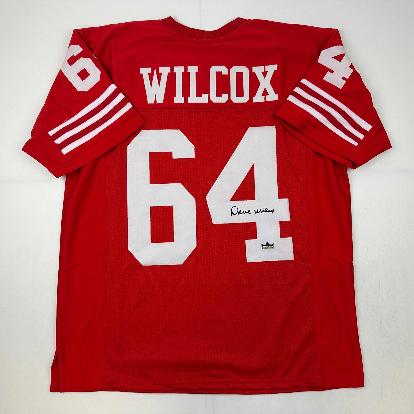 Facsimile Autographed Dave Wilcox San Francisco Red Reprint Laser Auto Football Jersey Size Men's XL