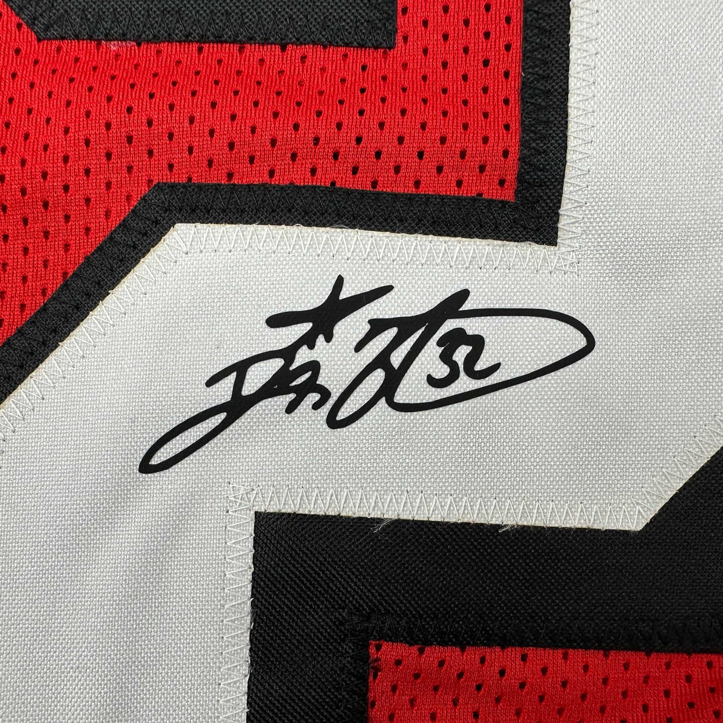 Framed Facsimile Autographed Ricky Watters 35x39 San Francisco Red Reprint Laser Auto Football Jersey