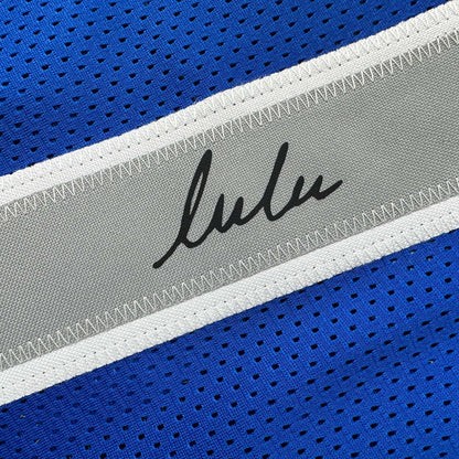 Facsimile Autographed Luka Doncic Dallas Blue Reprint Laser Auto Basketball Jersey Size Men's XL