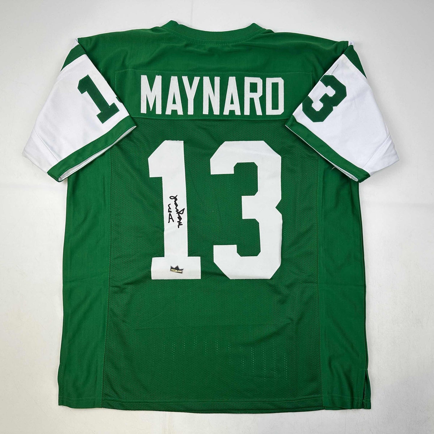 Facsimile Autographed Don Maynard New York Green Reprint Laser Auto Football Jersey Size Men's XL