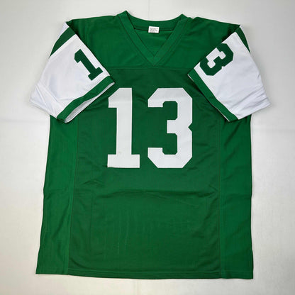 Facsimile Autographed Don Maynard New York Green Reprint Laser Auto Football Jersey Size Men's XL