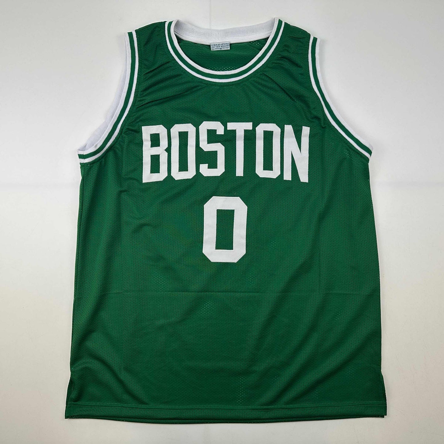 Facsimile Autographed Jayson Tatum Boston Green Reprint Laser Auto Basketball Jersey Size Men's XL