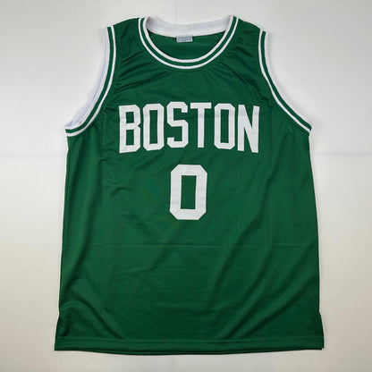 Facsimile Autographed Jayson Tatum Boston Green Reprint Laser Auto Basketball Jersey Size Men's XL