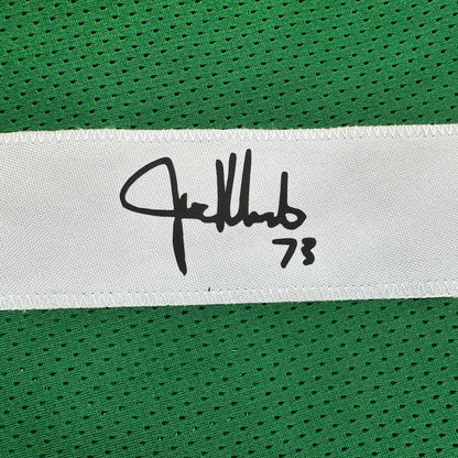 Framed Facsimile Autographed Joe Klecko 35x39 New York Green Reprint Laser Auto Football Jersey