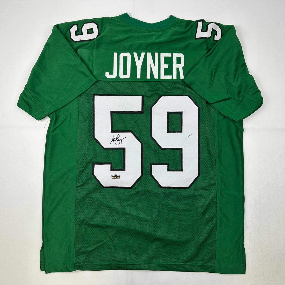 Facsimile Autographed Seth Joyner Philadelphia Kelly Green Reprint Laser Auto Football Jersey Size Men's XL