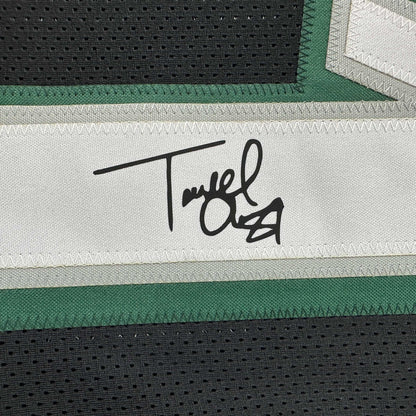 Framed Facsimile Autographed Terrell Owens 35x39 Philadelphia Black Reprint Laser Auto Football Jersey