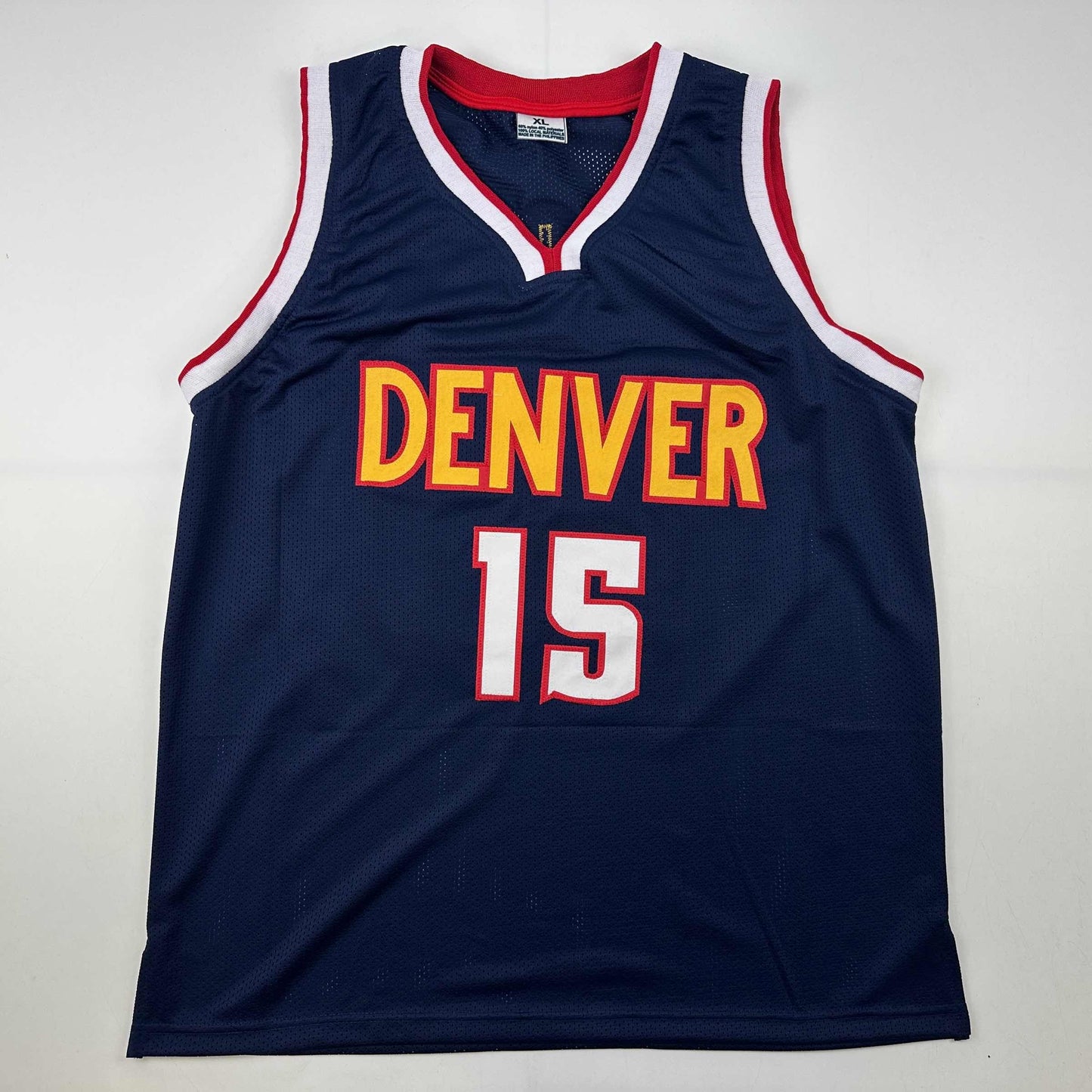 Facsimile Autographed Nikola Jokic Denver Blue Reprint Laser Auto Basketball Jersey Size Men's XL