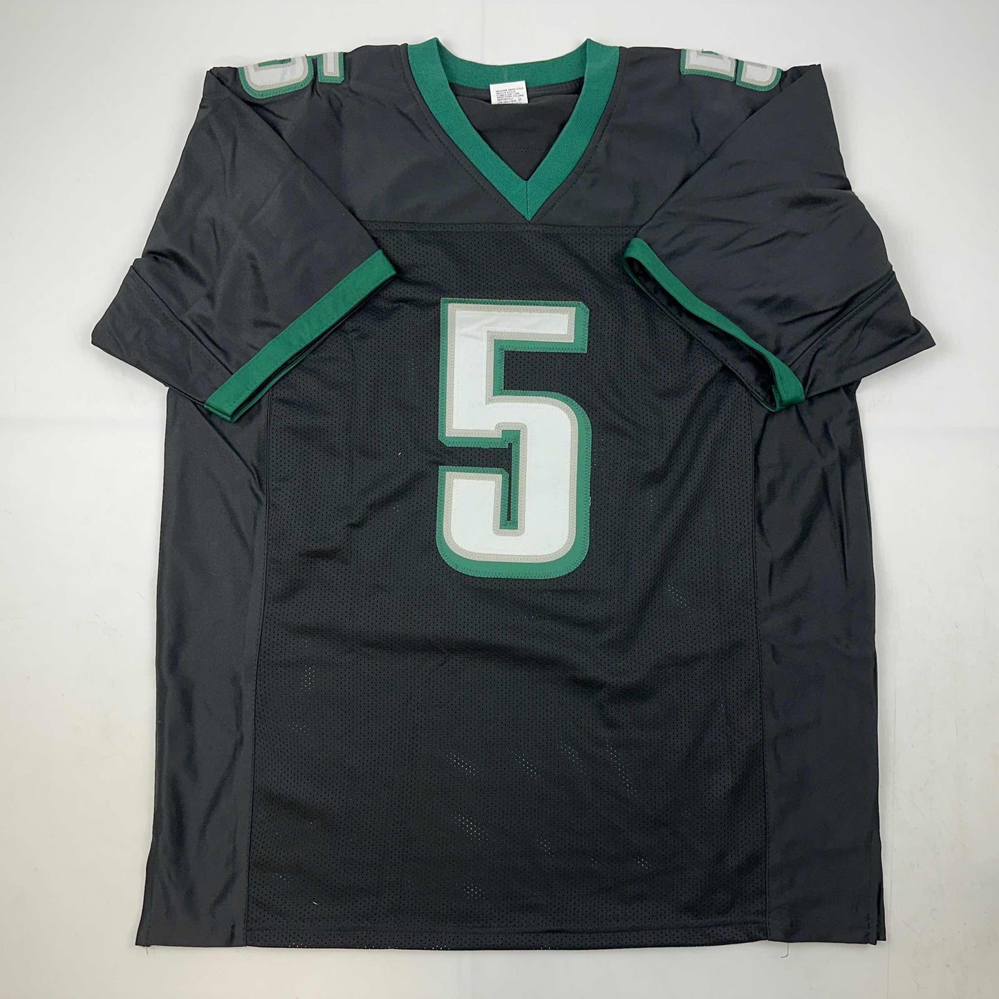 Facsimile Autographed Donovan McNabb Philadelphia Black Reprint Laser Auto Football Jersey Size Men's XL