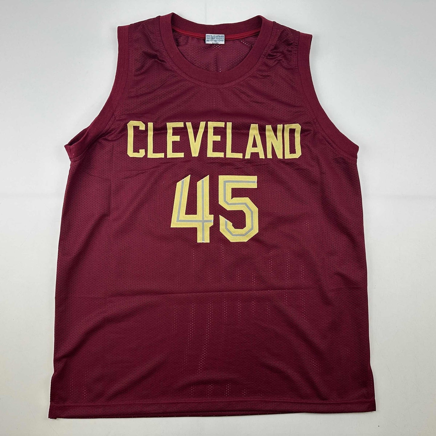 Facsimile Autographed Donovan Mitchell Cleveland Red Reprint Laser Auto Basketball Jersey Size Men's XL