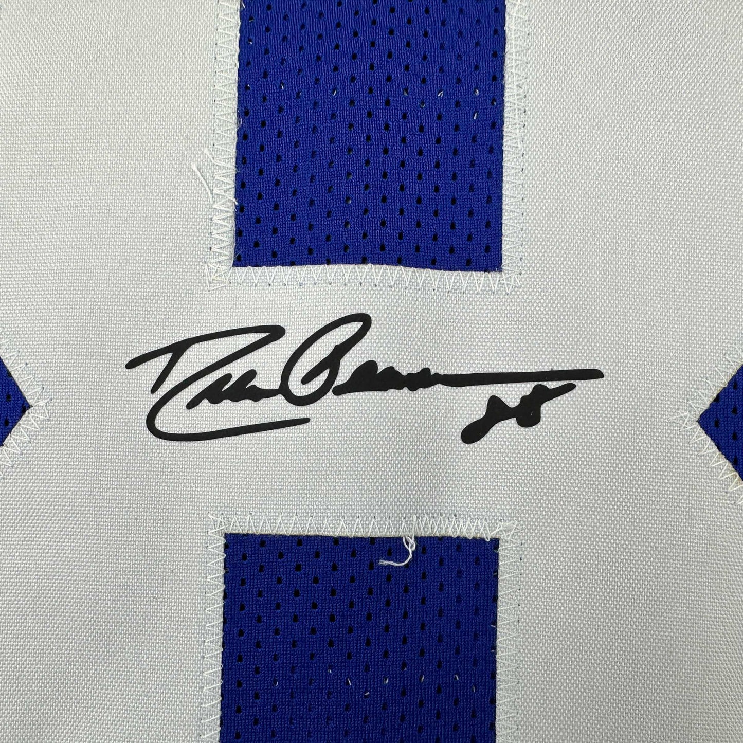 Facsimile Autographed Drew Pearson Dallas Blue Reprint Laser Auto Football Jersey Size Men's XL