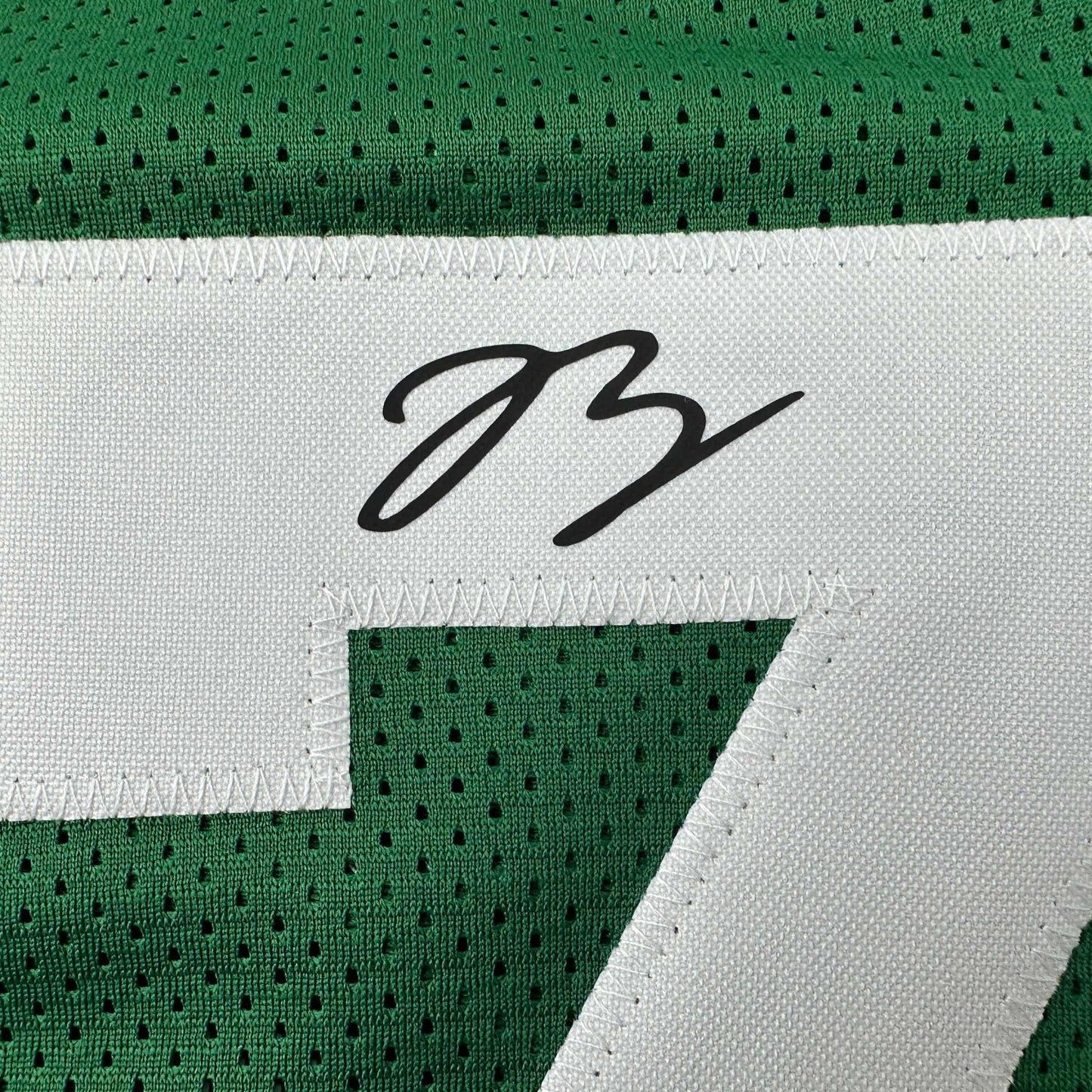 Facsimile Autographed Jaylen Brown Boston Green Reprint Laser Auto Basketball Jersey Size Men's XL