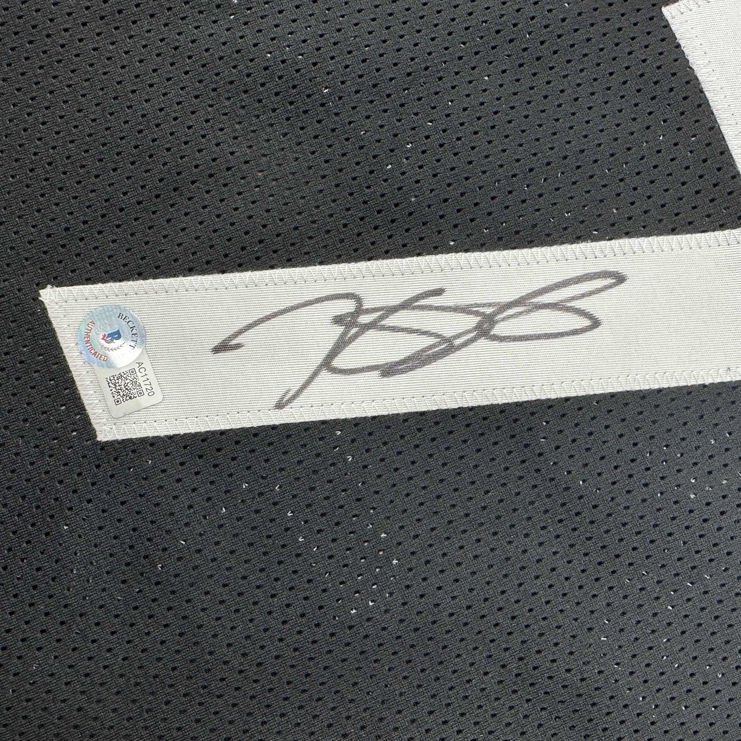 Autographed/Signed Kevin Durant Brooklyn Black Basketball Jersey Beckett BAS COA