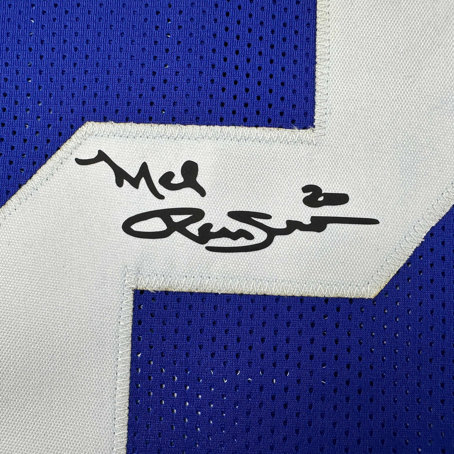 Framed Facsimile Autographed Mel Renfro 35x39 Dallas Blue Reprint Laser Auto Football Jersey