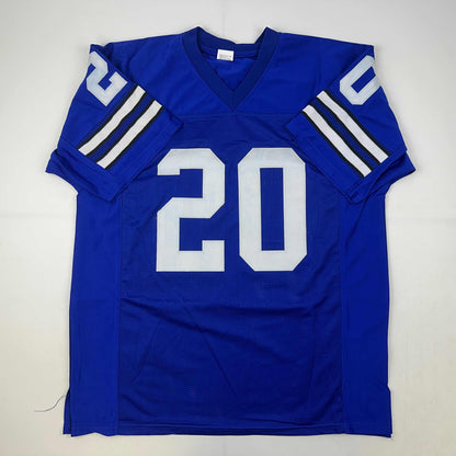 Facsimile Autographed Mel Renfro Dallas Blue Reprint Laser Auto Football Jersey Size Men's XL