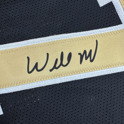 Framed Facsimile Autographed Willie Roaf 35x39 New Orleans Black Reprint Laser Auto Football Jersey
