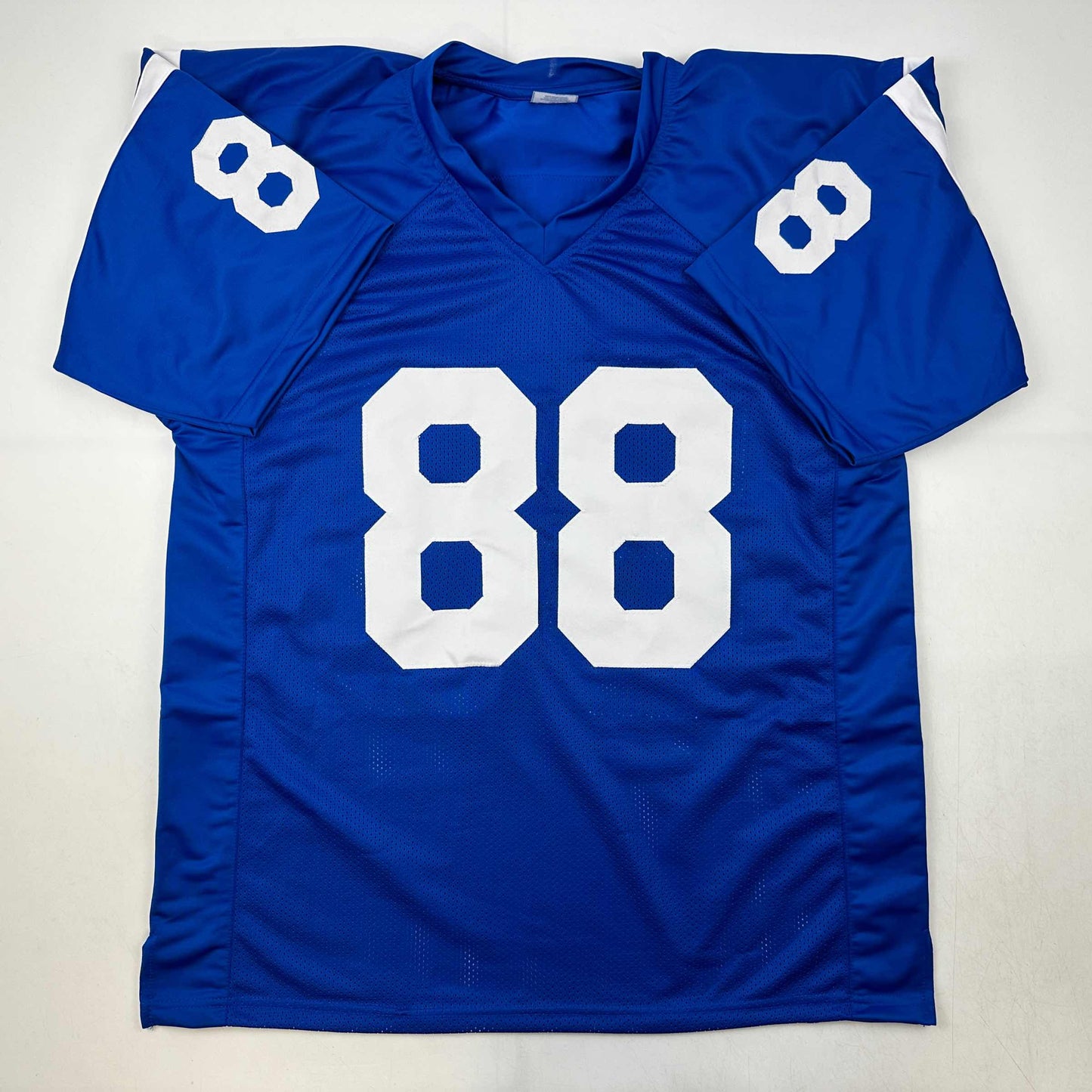 Facsimile Autographed Marvin Harrison Indianapolis Blue Reprint Laser Auto Football Jersey Size Men's XL