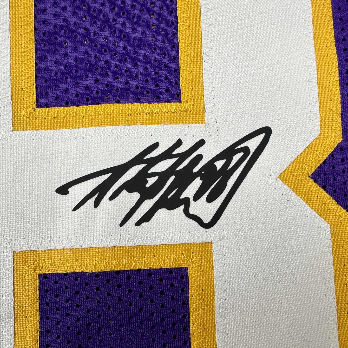 Facsimile Autographed Adrian Peterson Minnesota Purple Reprint Laser Auto Football Jersey Size Men's XL