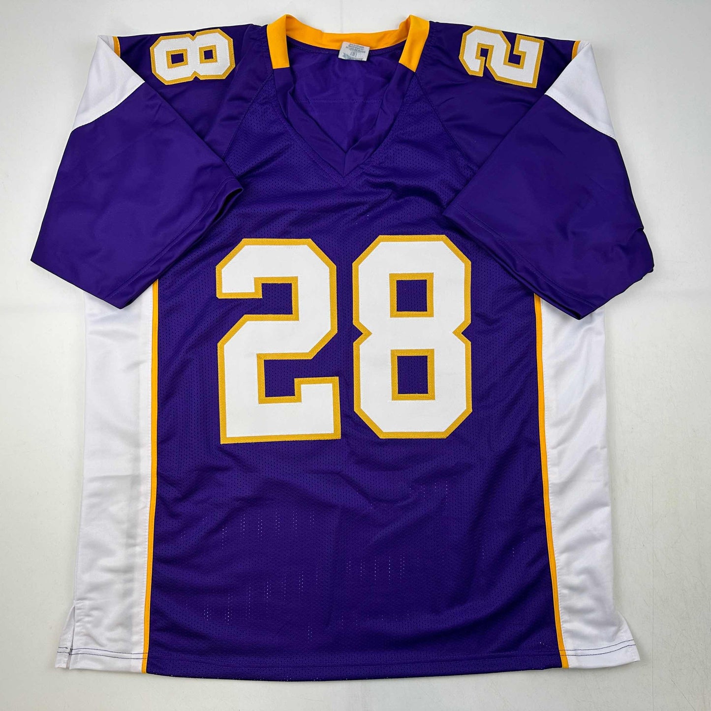 Facsimile Autographed Adrian Peterson Minnesota Purple Reprint Laser Auto Football Jersey Size Men's XL