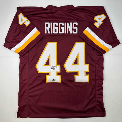 Facsimile Autographed John Riggins Washington Red Reprint Laser Auto Football Jersey Size Men's XL