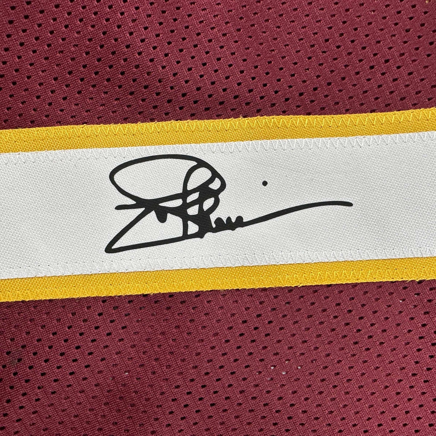 Framed Facsimile Autographed Joe Theismann 35x39 Washington Red Reprint Laser Auto Football Jersey