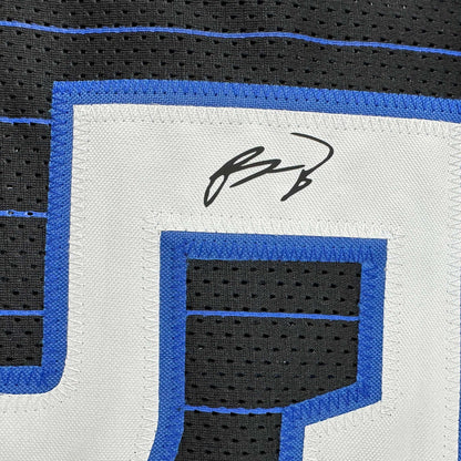 Facsimile Autographed Paolo Banchero Orlando Black Pinstripe Reprint Laser Auto Basketball Jersey Size Men's XL