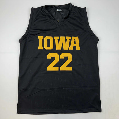 Facsimile Autographed Caitlin Clark Iowa Black Reprint Laser Auto College Basketball Jersey Size Men's XL