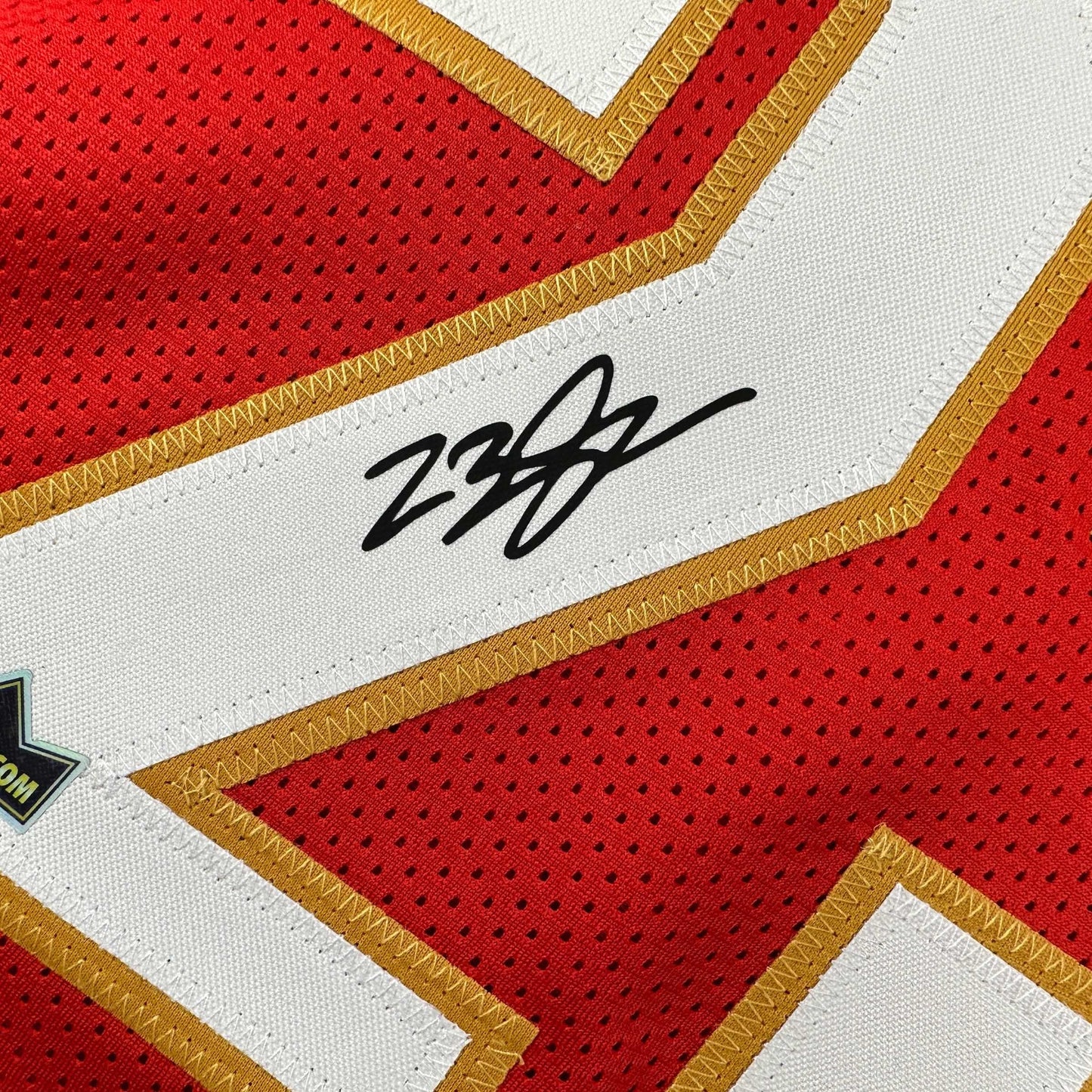 Facsimile Autographed LeBron James Cleveland Red Reprint Laser Auto Basketball Jersey Size Men's XL