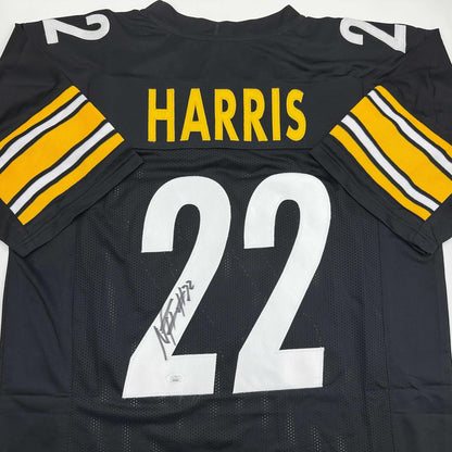 Autographed/Signed Najee Harris Pittsburgh Black Football Jersey JSA COA