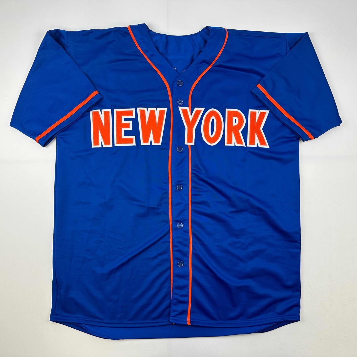 Facsimile Autographed Pete Alonso New York Blue Reprint Laser Auto Baseball Jersey Size Men's XL
