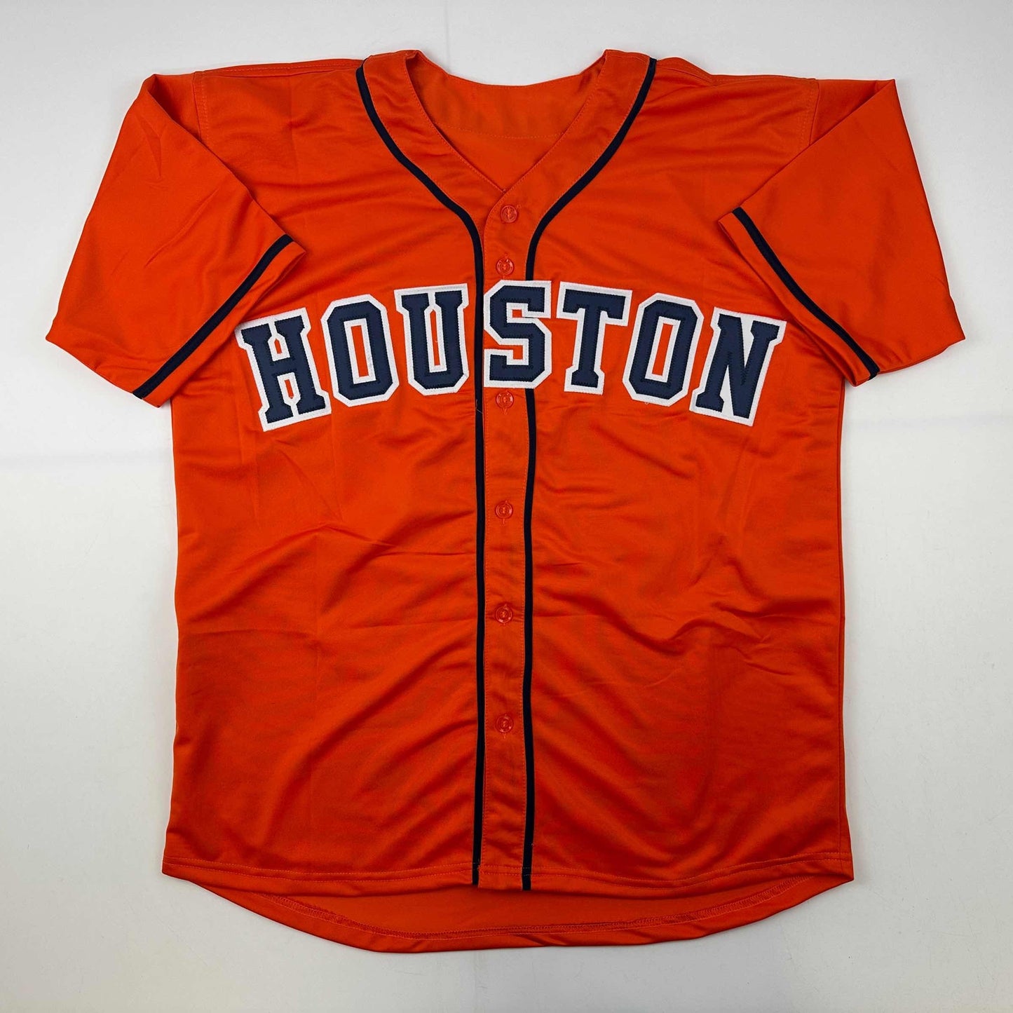 Facsimile Autographed Jose Altuve Houston Orange Reprint Laser Auto Baseball Jersey Size Men's XL