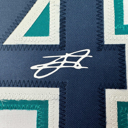 Facsimile Autographed Julio Rodriguez Seattle White Reprint Laser Auto Baseball Jersey Size Men's XL