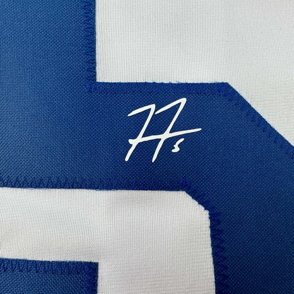 Facsimile Autographed Freddie Freeman Los Angeles LA White Reprint Laser Auto Baseball Jersey Size Men's XL
