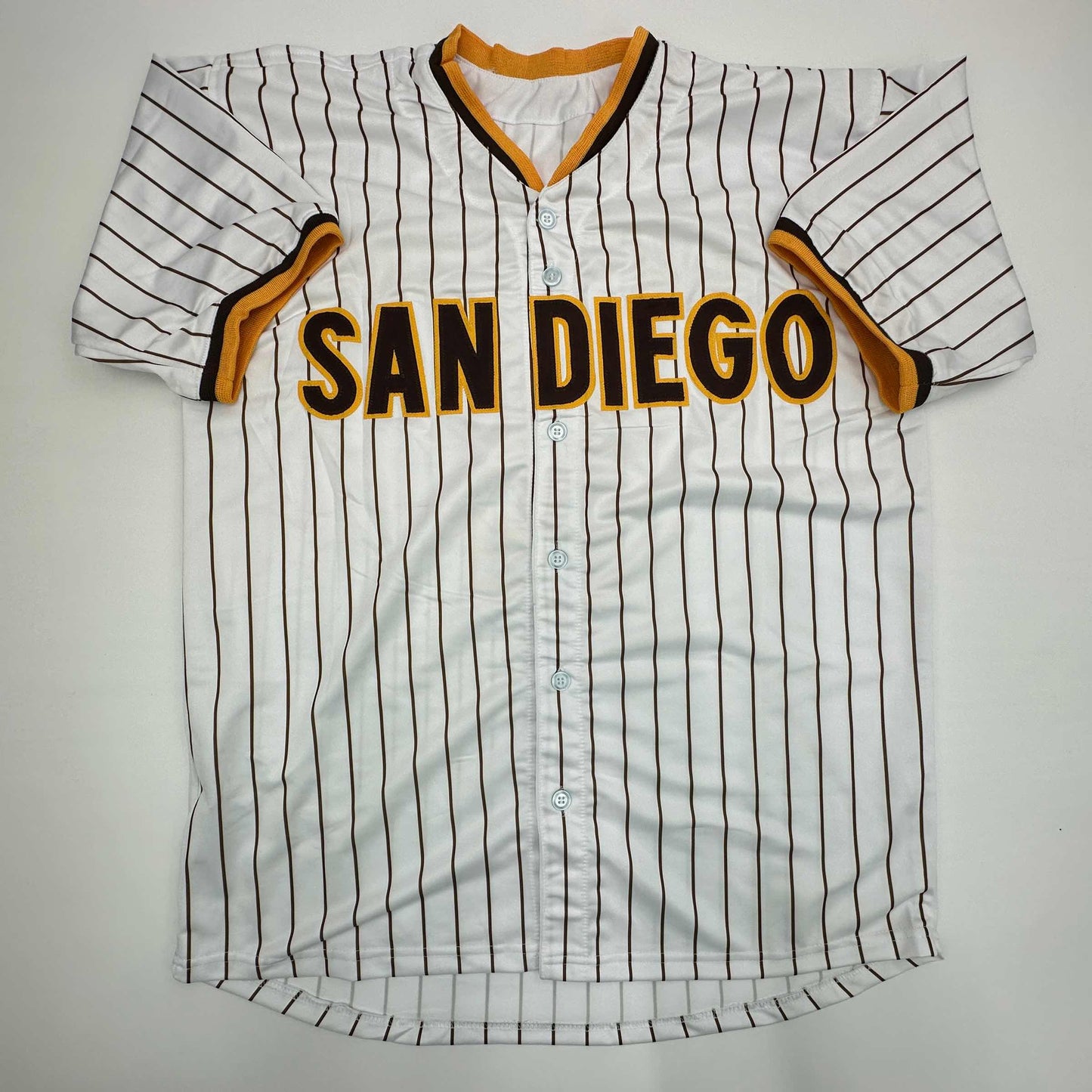 Facsimile Autographed Xander Bogaerts San Diego Pinstripe Reprint Laser Auto Baseball Jersey Size Men's XL
