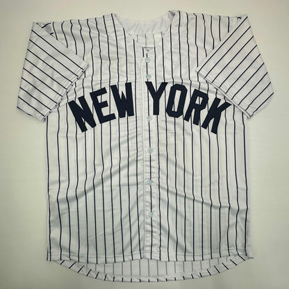 Facsimile Autographed Andy Pettitte New York Pinstripe Reprint Laser Auto Baseball Jersey Size Men's XL